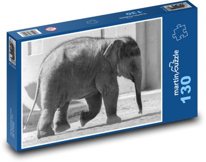 Baby elephant - young mammal - Puzzle 130 pieces, size 28.7x20 cm 
