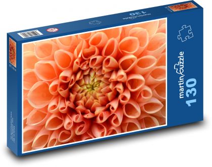 Jiřina - oranžová květina - Puzzle 130 dílků, rozměr 28,7x20 cm