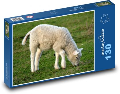 Lamb - spring, nature - Puzzle 130 pieces, size 28.7x20 cm 