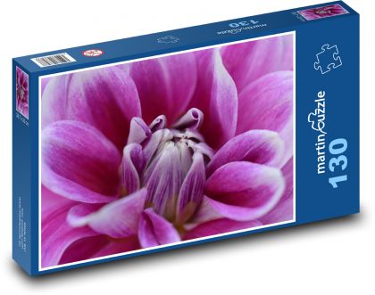 Dahlia - purple flower - Puzzle 130 pieces, size 28.7x20 cm 