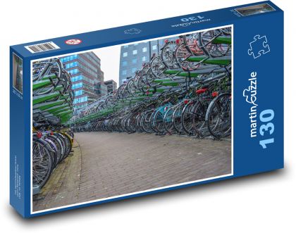 Bicycles - Puzzle 130 pieces, size 28.7x20 cm 