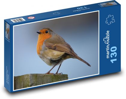 Červenka - vták, príroda - Puzzle 130 dielikov, rozmer 28,7x20 cm 
