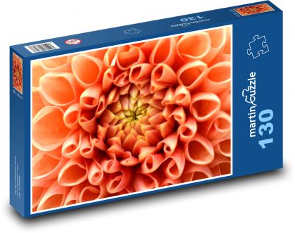 Dahlia - flower, orange - Puzzle 130 pieces, size 28.7x20 cm 