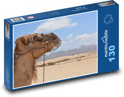 Wielbłąd - pustynia, zwierzę - Puzzle 130 elementów, rozmiar 28,7x20 cm