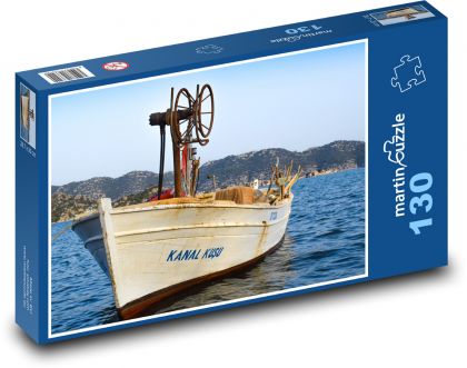 Člun - rybolov, moře - Puzzle 130 dílků, rozměr 28,7x20 cm