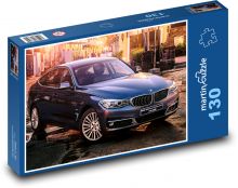 Auto - modré BMW 320d GT Puzzle 130 dílků - 28,7 x 20 cm