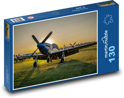 Letectví - letadlo Mustang - Puzzle 130 dílků, rozměr 28,7x20 cm