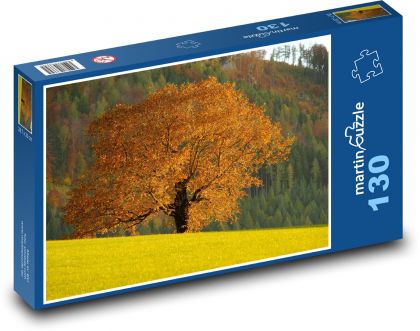 Podzim - strom, listí - Puzzle 130 dílků, rozměr 28,7x20 cm