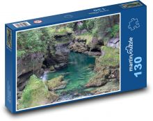 Wąwóz - przyroda, woda Puzzle 130 elementów - 28,7x20 cm