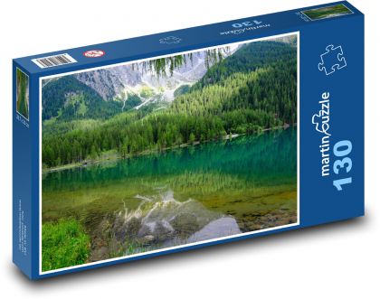Emerald Lake in the Mountains - Puzzle 130 pieces, size 28.7x20 cm 