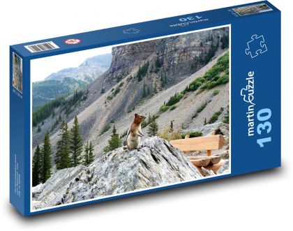 Berglandschaft mit Silbe - Puzzle - 130 Teile