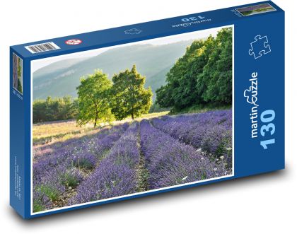 Lavender field - Puzzle 130 pieces, size 28.7x20 cm 