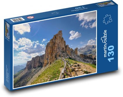 Vysoké hory - Alpy - Puzzle 130 dielikov, rozmer 28,7x20 cm 