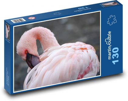 Pink flamingo - Puzzle 130 pieces, size 28.7x20 cm 