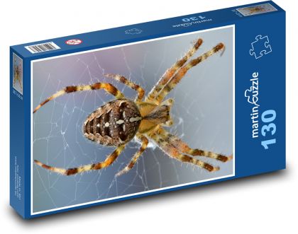 Pavouk - zvíře, pavučina - Puzzle 130 dílků, rozměr 28,7x20 cm