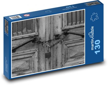 Dveře - zámek, zavřeno - Puzzle 130 dílků, rozměr 28,7x20 cm