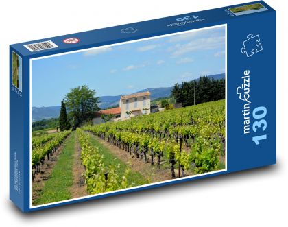House - vineyards, countryside - Puzzle 130 pieces, size 28.7x20 cm 