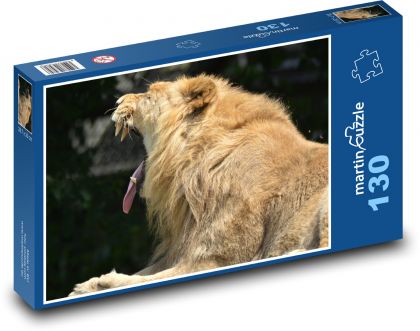 Lev, predátor, zviera - Puzzle 130 dielikov, rozmer 28,7x20 cm 