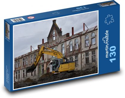 Bager - výkop, renovácia - Puzzle 130 dielikov, rozmer 28,7x20 cm 