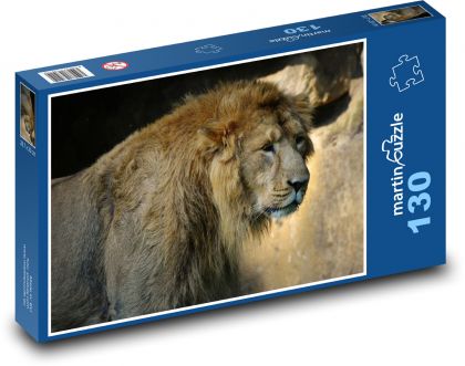 Lion - predator, mammal - Puzzle 130 pieces, size 28.7x20 cm 