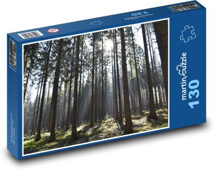 Les - příroda, stromy - Puzzle 130 dílků, rozměr 28,7x20 cm
