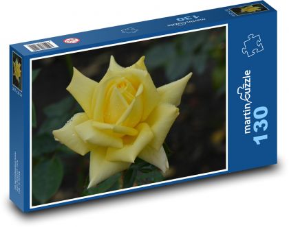 Ruža - kvet, žltá - Puzzle 130 dielikov, rozmer 28,7x20 cm 