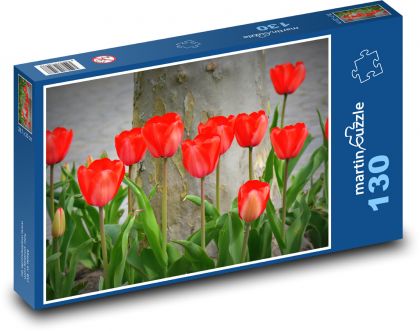 Tulipány - příroda, květiny - Puzzle 130 dílků, rozměr 28,7x20 cm