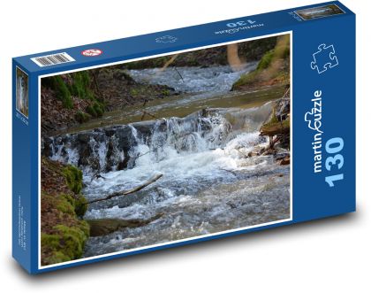 Vodopád - řeka, voda - Puzzle 130 dílků, rozměr 28,7x20 cm