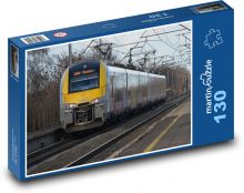 Železnice - vlak, koleje Puzzle 130 dílků - 28,7 x 20 cm