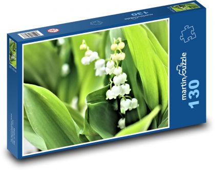 Maiglöckchen - weiße Blume - Puzzle - 130 Teile