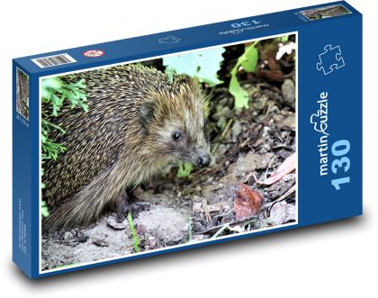 Jeż - przyroda, las - Puzzle 130 elementów, rozmiar 28,7x20 cm