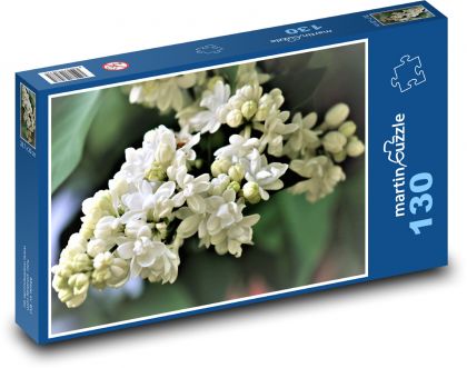 Biały kwiat bzu - Puzzle 130 elementów, rozmiar 28,7x20 cm
