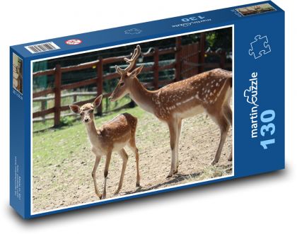 Daňci - laň, zvíře - puzzle 130 dílků