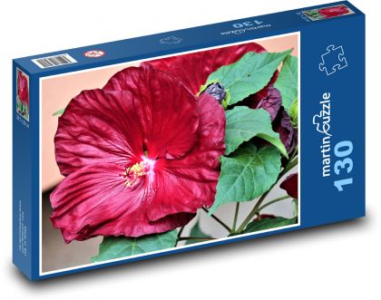 Hibiscus - red, garden - Puzzle 130 pieces, size 28.7x20 cm 