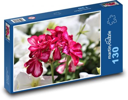 Muškát - ružový kvet - Puzzle 130 dielikov, rozmer 28,7x20 cm 