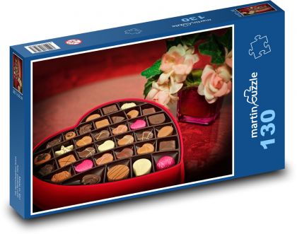 Cukríky - cukrovinky, sladkosti - Puzzle 130 dielikov, rozmer 28,7x20 cm 