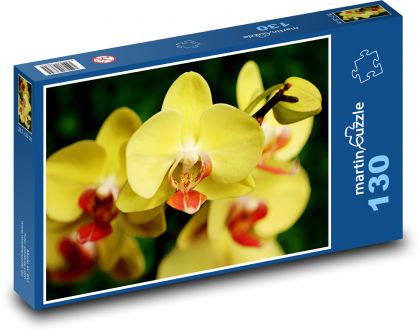 Orchidej - žlutý květ - puzzle 130 dílků