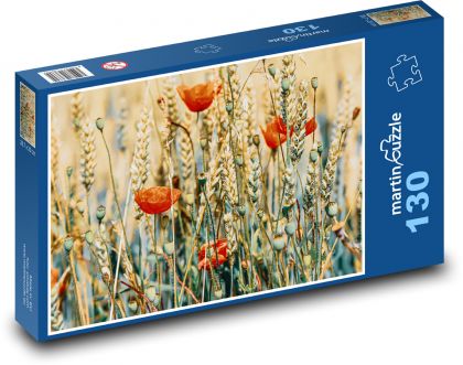 Poppies - wheat, field - Puzzle 130 pieces, size 28.7x20 cm 