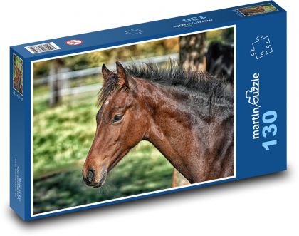 Pferd - Fohlen, Tier - Puzzle - 130 Teile