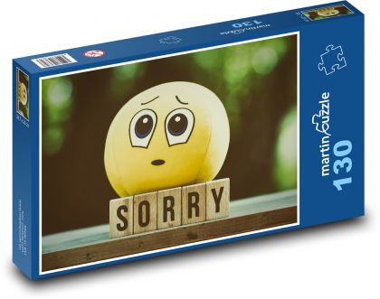 Ospravedlň ma - smajlík, odpustenie - Puzzle 130 dielikov, rozmer 28,7x20 cm 