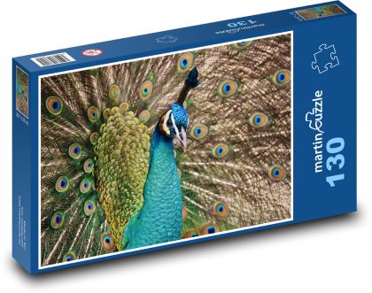 Páv - páv - Puzzle 130 dielikov, rozmer 28,7x20 cm 