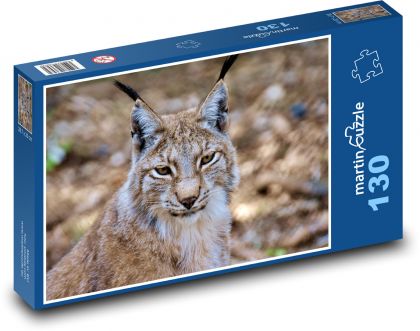 Rys - mačka, zviera - Puzzle 130 dielikov, rozmer 28,7x20 cm 