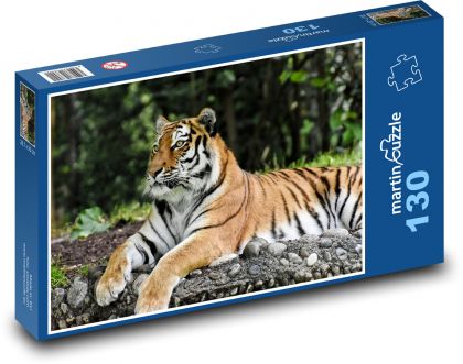 Tiger - cat, beast - Puzzle 130 pieces, size 28.7x20 cm 