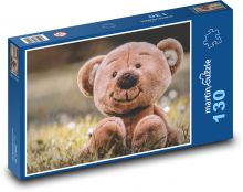 Medvedík - hračka, lúka Puzzle 130 dielikov - 28,7 x 20 cm 