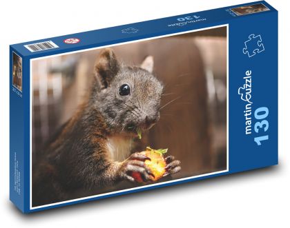 Squirrel - mammal, cub - Puzzle 130 pieces, size 28.7x20 cm 