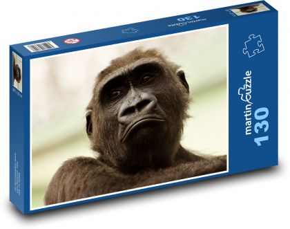 Gorila - opice, primát - Puzzle 130 dílků, rozměr 28,7x20 cm