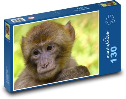 Makak - opice, zoo - Puzzle 130 dílků, rozměr 28,7x20 cm