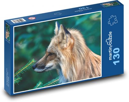 Liška - divoká, zvěř - Puzzle 130 dílků, rozměr 28,7x20 cm