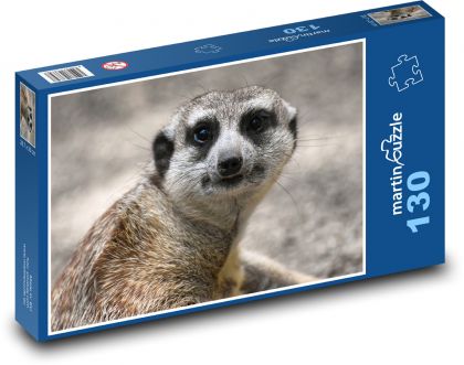 Erdmännchen - Tier, Zoo - Puzzle - 130 Teile
