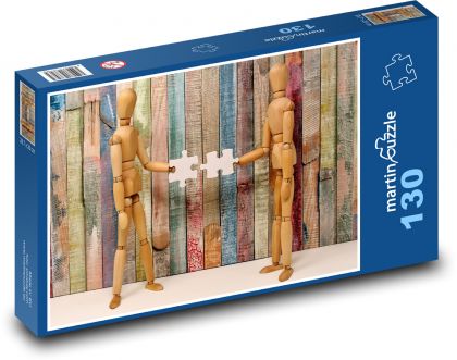 Tímová práca - ruka v ruke - Puzzle 130 dielikov, rozmer 28,7x20 cm 